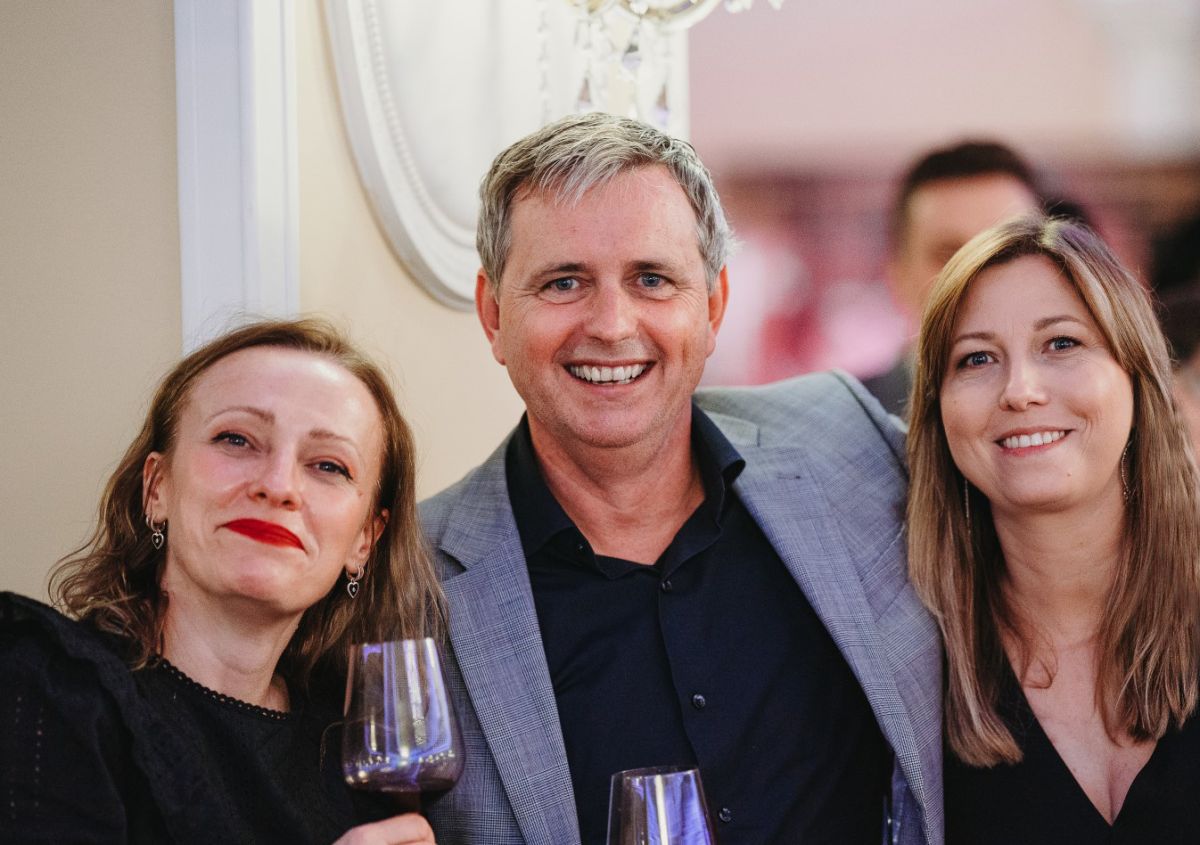 A couple of conTeyor colleagues posing for a group picture