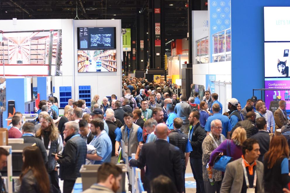 A picture of the floor at the Promat fair