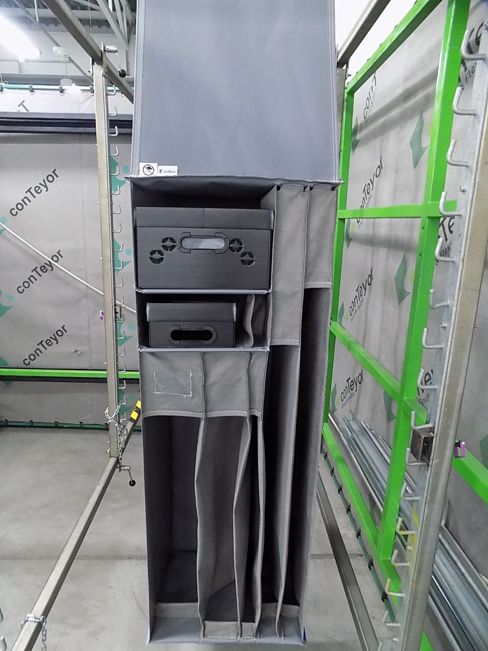 An Ecobox filled with a suspended bag solution