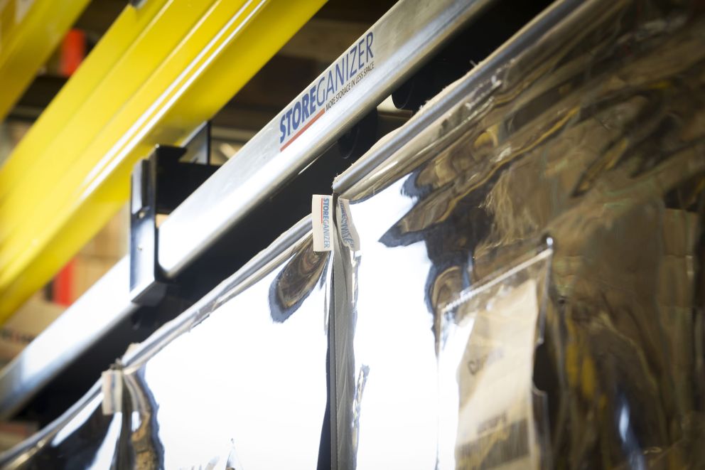 A Storeganizer&#039;s installation for H.Essers in a large warehouse with yelllow accents